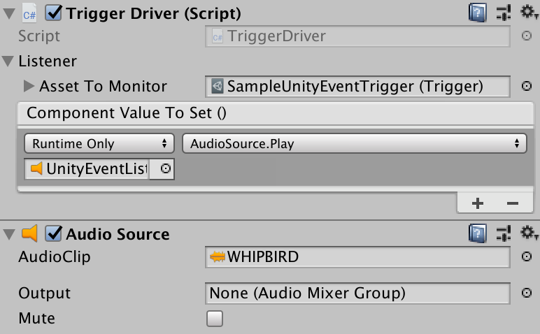 Sample CustomAsset.TriggerDriver