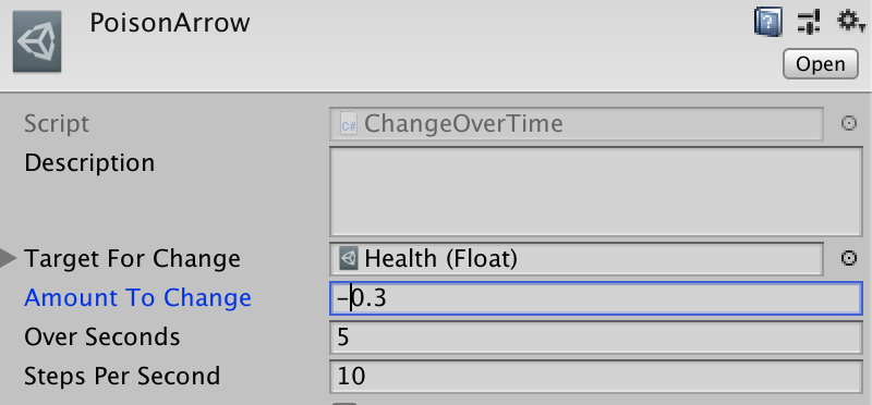 Change custom asset over time