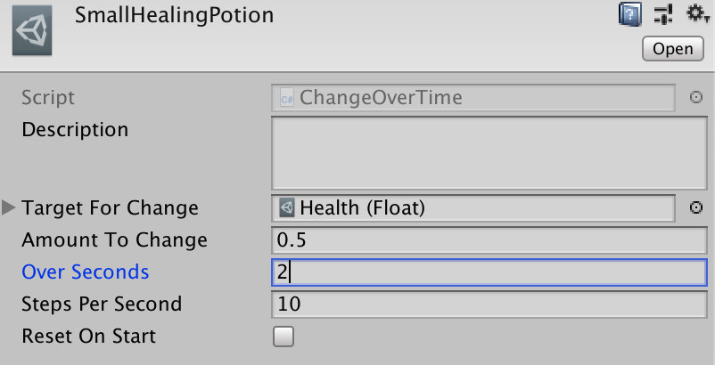 Change custom asset over time
